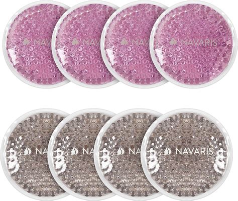 Navaris Round Gel Ice Pack Set Set Of Small Soft Reusable Gel Ice Packs For Hot Cold Use