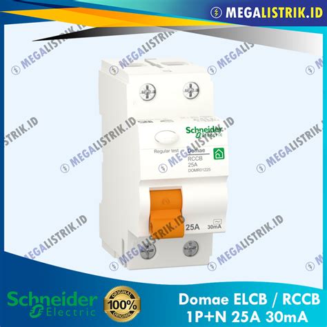 Schneider ELCB Domae 1P N 25A 30mA DOMR01225 MEGALISTRIK ID