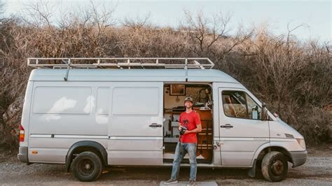 DIY Camper Van With Unique Kitchen Layout