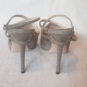 Jimmy Choo Shoes Jimmy Choo Flora Suede Nude Peep Toe Pumps Poshmark