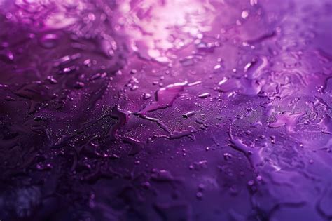 Premium Photo Close Up Of Water Droplets On A Purple Surface Perfect