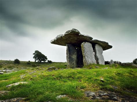 Download Poulnabrone Dolmen Ireland Nature Rock Wallpaper