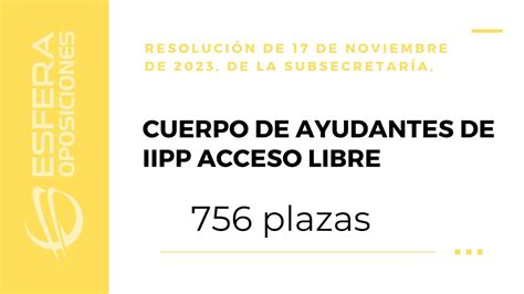 Convocatoria Cuerpo De Ayudantes De Instituciones Penitenciarias 756