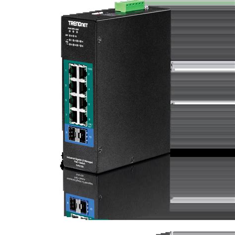 10PORT MANAGED POE+ DIN-RAIL SWITCH 24-57V INDUSTRIAL GIGABIT L2 (TI-PG102I)