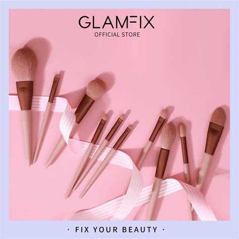 Jual Glamfix Rose Blossom Makeup Brushes Excellent Pcs Pcs Pcs Kuas