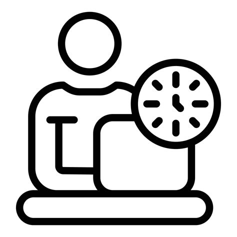 ícone de trabalho flexível, estilo de estrutura de tópicos 15906814