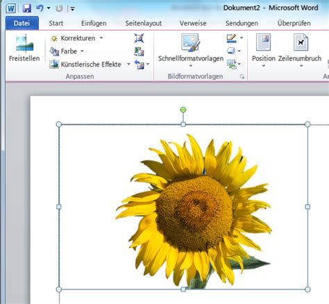 Word 2010 Unerwünschten Hintergrund einer Grafik entfernen Jörg