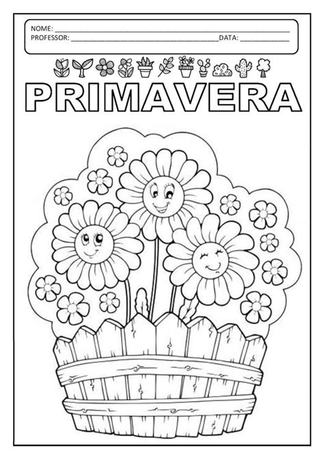 Imagens Primavera Para Colorir - Desenhos da Primavera para colorir imprimir e pintar - Desenhos para ...