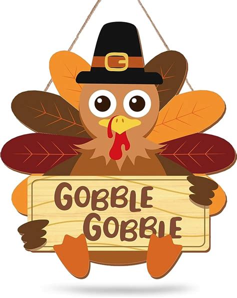 Amazon Whaline Fall Thanksgiving Turkey Wooden Sign Thanksgiving