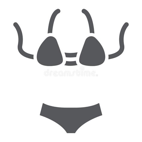 Icona Del Solido Del Bikini Illustrazione Di Vettore Del Costume Da