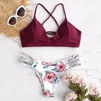 Bikini Bademode für Frauen Micro Bikini Set Cut Out Bandage Badeanzug Push Up Sommer Sonne