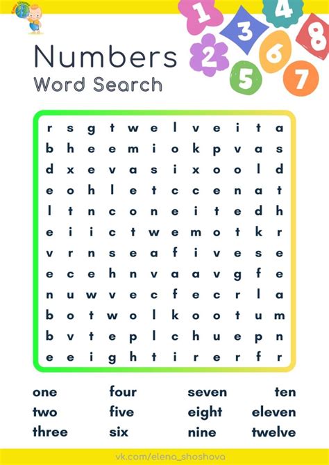 printable number word search artofit