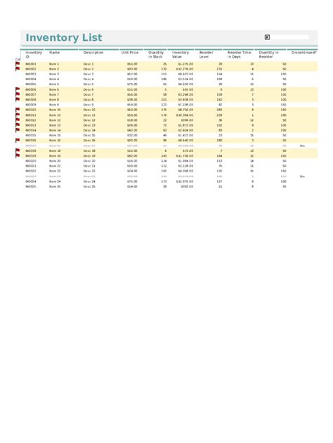 Small Business Inventory Sheet - Fill Online, Printable, Fillable ...