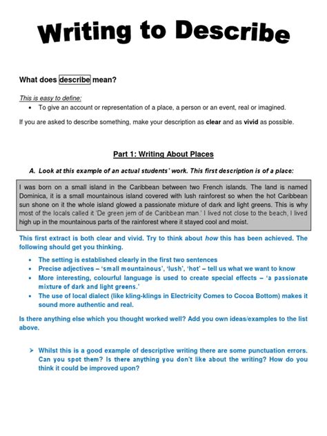 What Does Describe Mean?: This Is Easy To Define | Download Free PDF ...