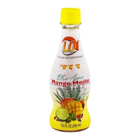 Lo Fruit Juice Blend Beverage Blue Agave Mango Mojito 10 Fl Oz