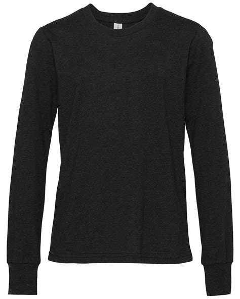 Bella Canvas Youth Heather Cvc Long Sleeve T Shirt Alphabroder