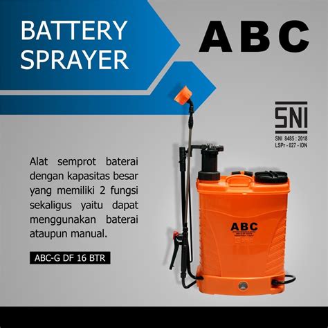 Jual ABC 16 Liter Double Fungsi ABC G DF 16BTR Elektrik Sprayer