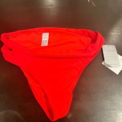 Swim Red Bikini Bottoms Poshmark