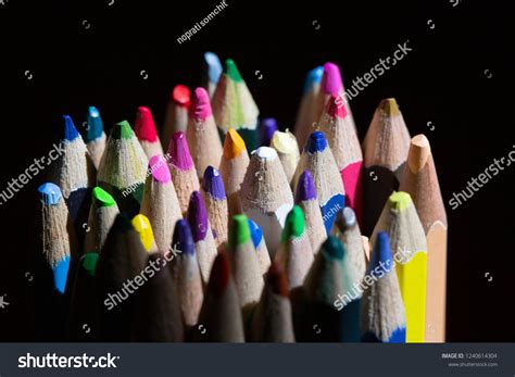 Crayon Colorful Black Background Stock Photo 1240614304 | Shutterstock