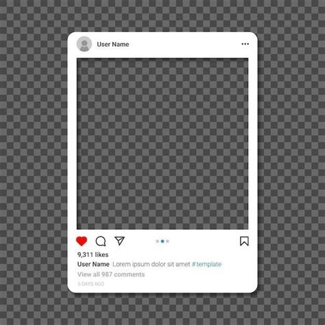 Pin By دُعـاء On Photoshop Instagram Frame Template Instagram Post
