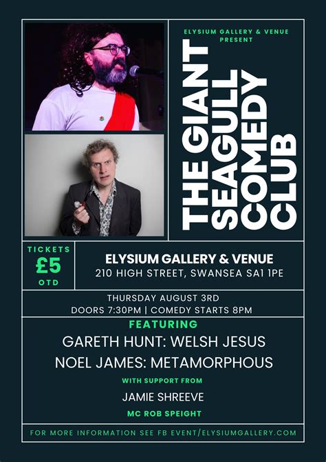 The Giant Seagull Comedy Club Present Gareth Hunt Welsh Jesus And Noel