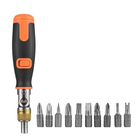Two-way 10-in-1 Multi-bit Ratchet Screwdriver Set with Adjustable Nut ...