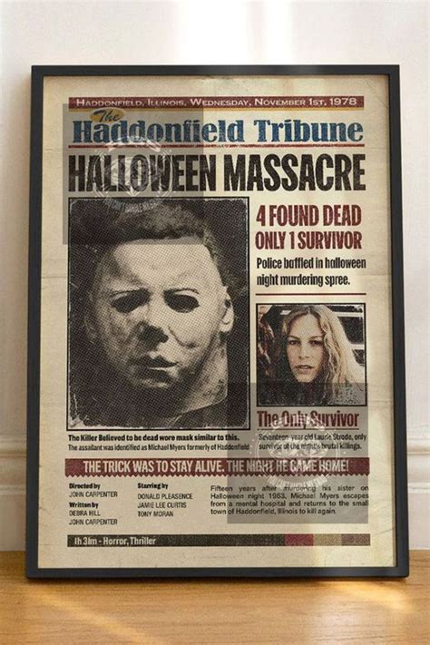 Halloween Horror Poster Halloween 1978 Movie Poster Michael Myers