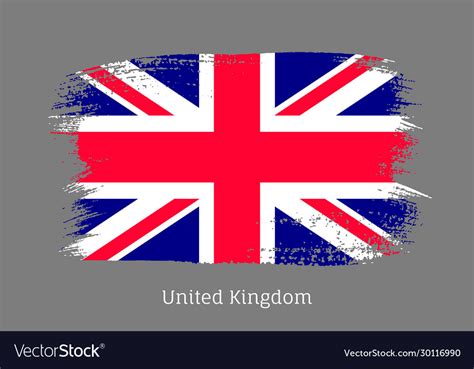 England official flag in shape brush stroke Vector Image