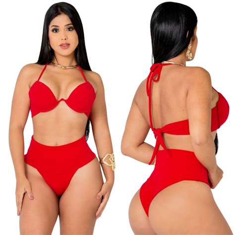 Biquini Hot Pants Cintura Alta Bojo Aro Sustenta O Moda Praia Gringa Ver O Shopee Brasil
