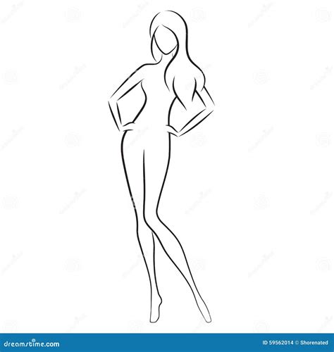 Nude Woman Stock Vector Illustration Of Figure Female 59562014