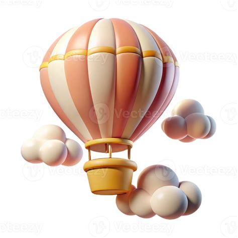 Beautiful Vintage A Whimsical Anime Hot Air Balloon Soaring Through The Clouds Soft Lighting