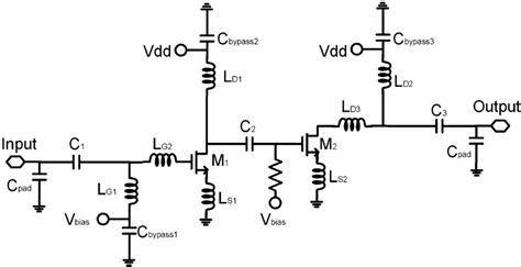 Circuit Schematic Of The 24 Ghz Lna Download Scientific Diagram