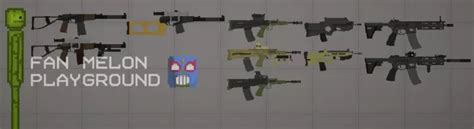 Pack for realistic weapons! for Melon Playground | Download mods for ...