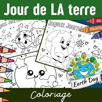 Jour De La Terre French Earth Day Coloring French Earth Day Posters