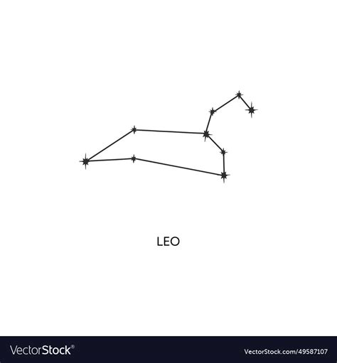 Leo Constellation Royalty Free Vector Image Vectorstock