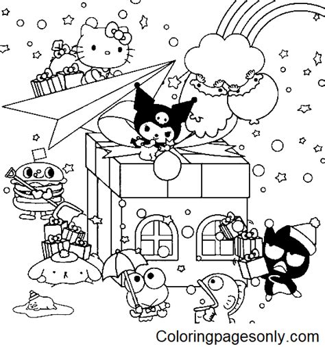 Entrelosmedanos Sanrio Coloring Pages