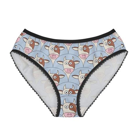 Cow Lingerie Women S Briefs Cute Anime Lingerie Kawaii Etsy