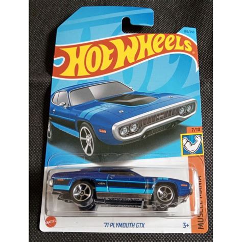 HOT WHEELS 風火輪 71 普利茅斯 GTX 藍色 蝦皮購物