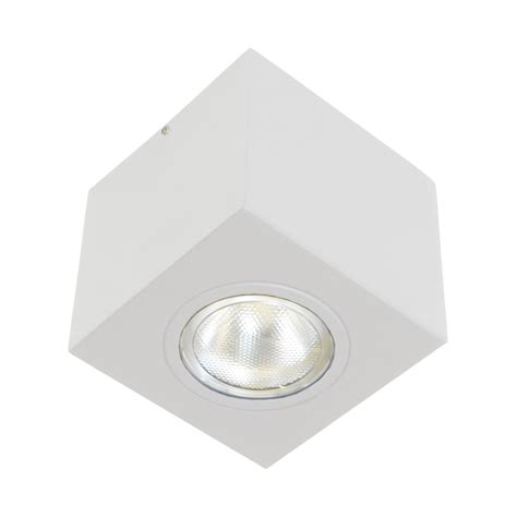 Plafon Spot De Sobrepor Teto Quadrado PAR20 Branco Broketto Materiais