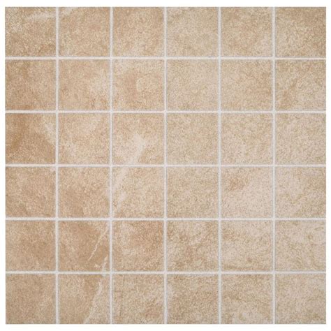 Portland Stone Beige 12 In X 12 In X 6 35 Mm Ceramic Mosaic Tile