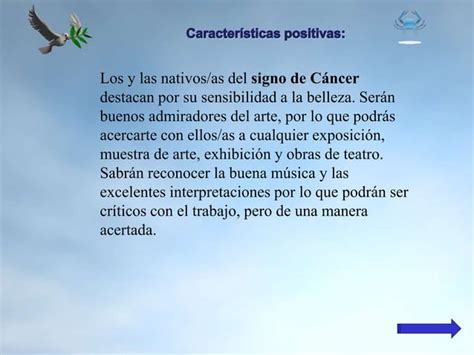 Características Positivas Y Negativas Del Signo De Cáncer Ppt