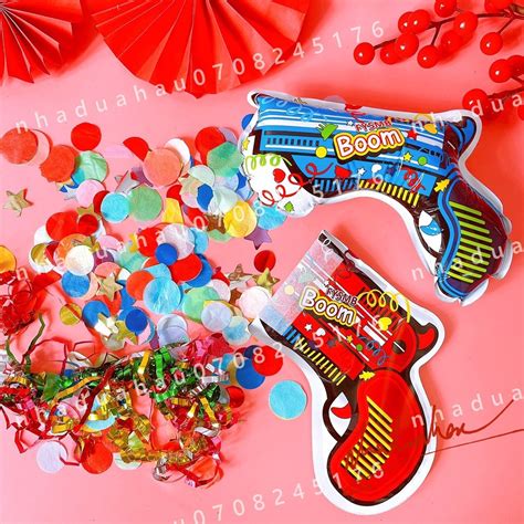 Mua HOT TIKTOK Đồ chơi súng bắn pháo giấy hoa giấy dịp lễ hội sinh nhật loại tự phồng cute