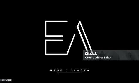 Ea Ae 추상 문자 로고 모노그램 0명에 대한 스톡 벡터 아트 및 기타 이미지 0명 3차원 형태 개념 Istock