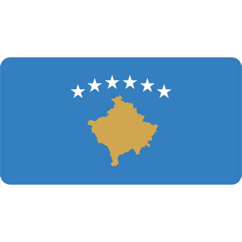 Kosovo Icon Flat Europe Flag Iconpack Custom Icon Design