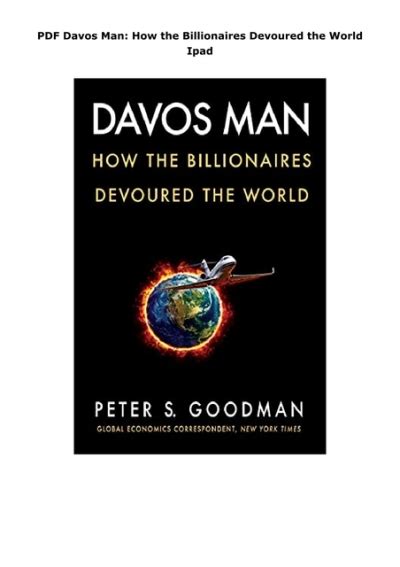 PDF Davos Man How The Billionaires Devoured The World Ipad