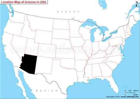arizona state   location  arizona   map