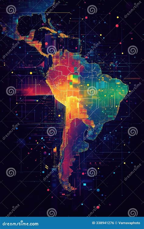Un Mapa Tecnol Gico Vibrante Que Muestra La Rica Diversidad De Am Rica Latina Con Brasil Resalt