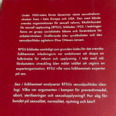 Sex I Folkhemmet Rfsus Tidiga Historia Av Lena K P P Tradera