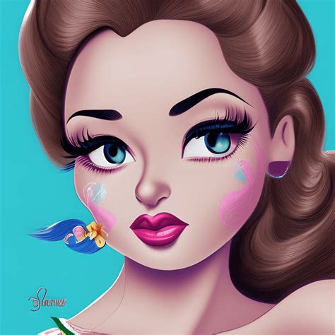 Latina Disney Princess Graphic Creative Fabrica