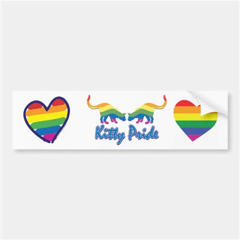Gay Pride Rainbow Heart Bumper Sticker Zazzle